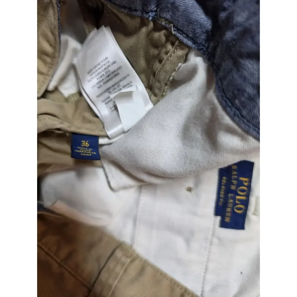 Polo Ralph Lauren Men’s Size 36 Khaki Chino Shorts Classic Fit Cotton